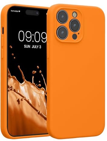 kwmobile Hülle kompatibel mit Apple iPhone 14 Pro Max - Hülle Silikon gummiert - Handyhülle - Handy Case in Fruity Orange