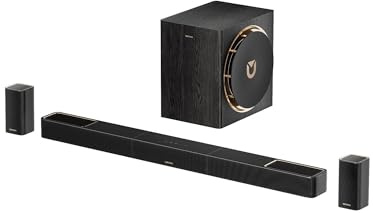 ULTIMEA Skywave X50 5.1.4 Professionelle Soundbar mit Dolby Atmos 760W | Surround Sound System mit 8 Subwoofer & 2 kabellosen Rear-Lautsprechern, GaN-Verstärker, 4K HDR Pass-Through, HDMI eARC