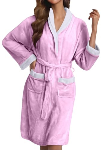 Vestaglia Pile Donna Vestaglia Donna Invernale Corta In Pail Kimono Giacca Da Camera Pelosa Scialle Accappatoio Ciniglia Lunga Taglie forti Natalizia Con Bottoni Morbida Personalizzata Xxl Bathrobe