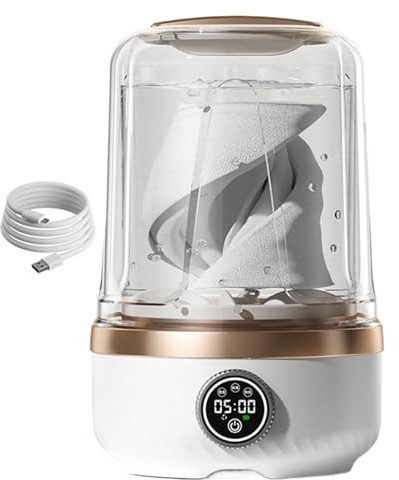 USB Clothing Washer - 2L Mini Laundry Machine with 3 Gear Settings | Portable Dorm Apartment Travel Washing Device, Panty Sock Towel Delicate Fabric Cleaner, Compact Home Camping