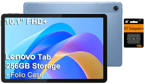 Lenovo Tab M10 10.1 Idea Android Tablet, 256GB Storage (128GB eMMC+128GB SD Card), FHD+ (1920x1200), 8-Core MediaTek, Ultra-Light Design for Kid, Student, Gaming, Long Battery Life, 8MP+5MP Camera