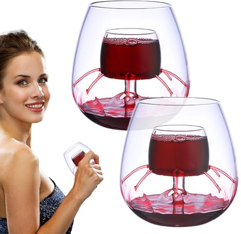 Juego de decantador de vino y copa de vino, decantador de aireación y decantador de fondo para, hogar, oficina, hotel