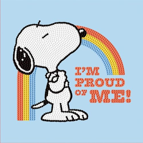 DIAMOND DOTZ BOX 2594657 Snoopy I'm proud of me! Original 5D Diamond Painting Box Set, DIY Diamant-Malerei-Kit mit Motivbox und Glitzersteinen für Kinder ab 6 Jahren
