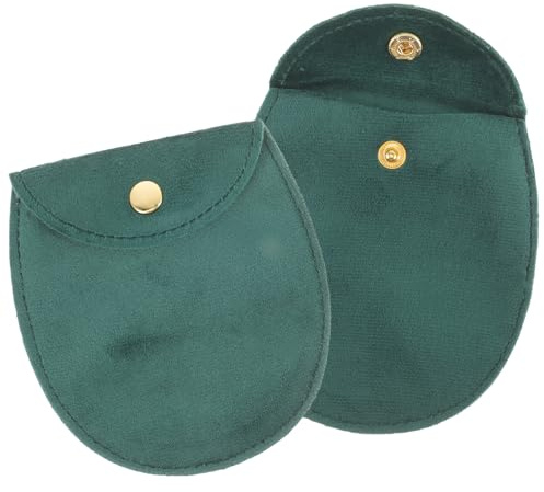 Alasum Set 2 Pezzi Borsa Porta Orologio da Tasca Verde, Stile Retrò, Portatile e Protettiva Contro Graffi e Sporco, per Conservare Orologi da Tasca