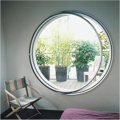 CATANK Ventanas giratorias para cobertizos domésticos, Ojos de Buey de aleación de Aluminio con Vidrio Templado Integrado, Ventana de ventilación Decorativa para ático (50 cm/19,7)