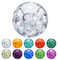 Treuheld® | Piercing Kugel aus Epoxy (Kunststoff) | 1,2mm x 3mm - Hellblau | Ersatzkugel mit Gewinde (Innengewinde) | Glitzer/Multi-Kristall