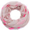 AnJuHoPa Halstuch Loop Schal Schlauchschal Pferdmotiv gewebt Viskose frische Farben Damen beige