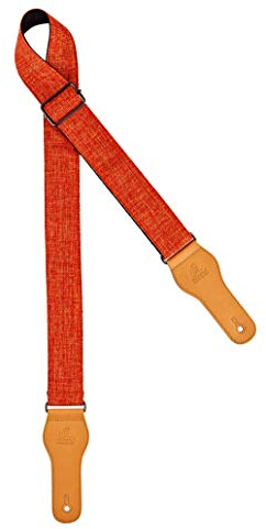 Ortega Guitars Gitarrengurt Länge Verstellbar - Akustik Gitarre / Bass, E-Gitarre, E-Bass - Casual Series – Baumwolle, Orange (OCS-260)