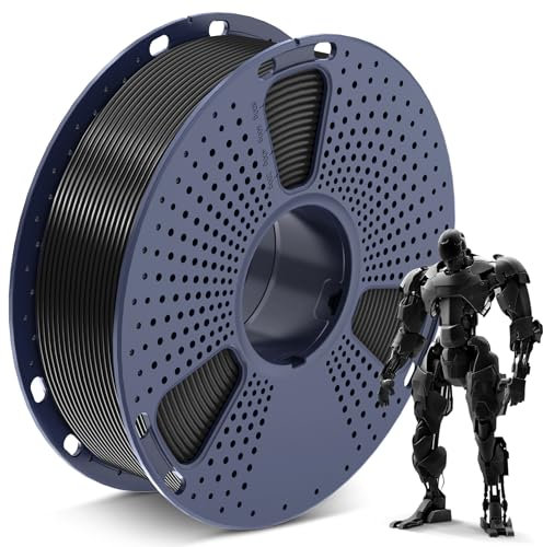 SUNLU PLA 3D Printer Filament, Neatly Wound PLA Filament 1.75mm, Dimensional Accuracy +/- 0.02mm, 1KG Spool 2.2lbs. (Black)