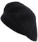 ZLYC Damen Wolle Baskenmütze Klassische Französischen Barett Warm Beret Mütze (Schwarz),Einheitsgröße