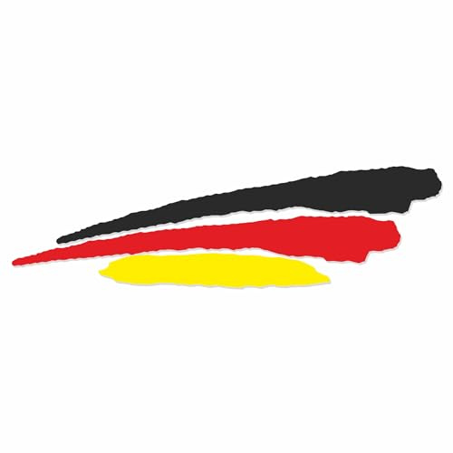 Indigos UG Aufkleber Fahne Deutschland - Germany - 3 Streifen - 400x100 mm - Heckscheibe - Heckscheiben Aufkleber - Sticker - Tuning Boot Auto Laptop