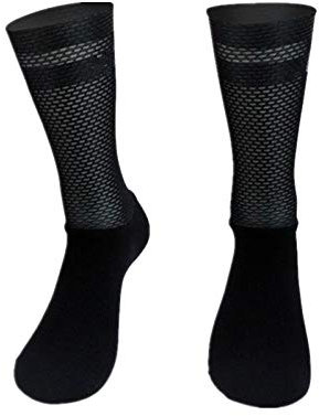BLOMDE Calze Da Escursionismo Da Uomo Calze Da Corsa Sportive In Silicone Antiscivolo Pro Team Aero-Nero