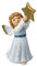 Goebel X-Mas Nina & Marco Engels-Figur Winterengelchen mit Goldenem Stern aus Porzellan Mehrfarbig, Maße: 6cm x 8cm x 13cm, 11-750-78-1