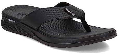 Skechers GO CONSISTENT SANDAL SYNTHWAVE, Chanclas Hombre, Negro (Black), 41 EU