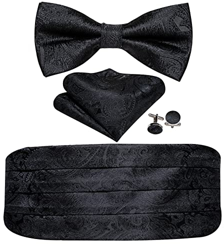 Barry.Wang Herren Agukcum-1030 Kummerbund, Schwarz, Einheitsgröße