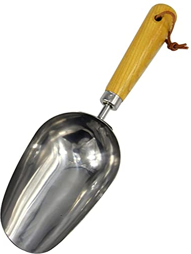 HH-CC Generische 1 stücke Eisschaufel Verdicken Gartenschaufel Tragbare Metallschaufeln für Trockenwaren mit Holzgriff Edelstahl Pet Food Scoop Gartenwerkzeug