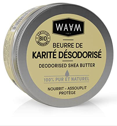 WAAM Cosmetics – Sheabutter desodoriert – nährende und schützende Pflege – Bio und natürlich – Vegan – 100 ml