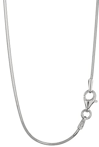 NKlaus Schlangenkette für Damen 925 Silber, 1,0mm 42cm, 1 Stück | Breite: 1,0mm; Gewicht: 4,2g; venezianerkette herren 925 silber; panzerkette damen silber 925