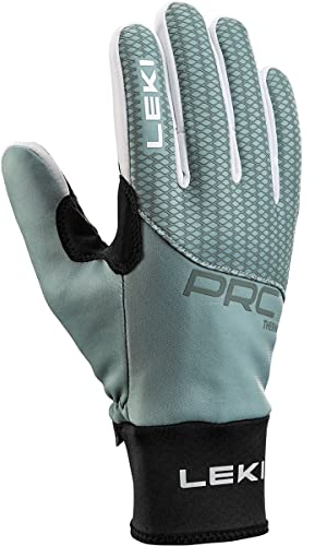 LEKI Damen PRC ThermoPlus Handschuhe, Black-Ice Green, EU 8.5