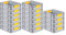 PROREGAL SuperSparSet 16x Eurobox NextGen Color | HxBxT 12x30x40cm | 11 Liter | Griffe gelb geschlossen | Glatter Boden | Eurobehälter, Transportbox, Transportbehälter, Stapelbehälter