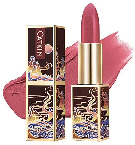 CATKIN Red Lipstick, Semi-Matte, Long Lasting, High Impact, Moisturizing Formula, enriched with Avocado Oil and Vitamin E, 3.2g