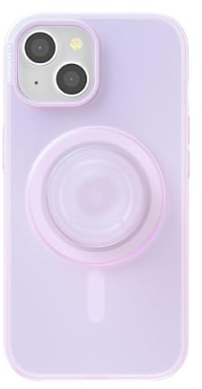 PopSockets: PopCase PlantCore for MagSafe - Plant-Based Phone Case for iPhone 15 with a MagSafe Compatible PopGrip - Phone Stand and Grip with a Swappable Top - Opalescent Clear