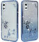 ATISIJIE für Samsung Galaxy A10 Hülle,Weich Silikon,Glänzendes Finish mit Diamanten. Geeignet für Mädchen und Frauen-Blau