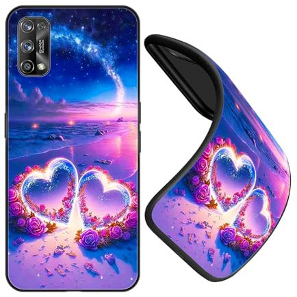 JEZSHTAI Cover per Realme 7 Pro Custodia in Silicone Antiurto Con Disegno Del Modello,Sottile Morbida in TPU Antigraffio Protettiva Case,B02