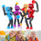 4 Stücke Teleskop Saugnapf Roboter Autistische Spielzeug Saugnapf Spielzeug Suction Toy Geeignet für Kinder und Erwachsene mit Autismus um Stress und Ängste Abzubauen(Robotermodell)