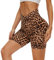 DDOBB Radlerhose Damen Kurze Shorts Sporthose Leggings Blickdicht High Waist Elastisch Unterhosen Fitness Hotpants Sommer Boxershorts(Leopard,L-XL)