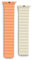 Hama Armband für Apple Watch 38/40/41mm (passend für Apple Watch 9/8/SE/7/6/5/4/3/2/1, Magnetarmband, Silikon Look, Quick Change, flexibles Wechselarmband) orange-beige