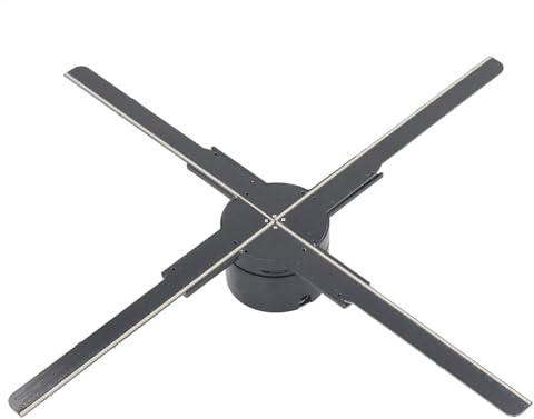 3D-Hologramm-Ventilator, 512 LED-Perlen, 1600 X 512 P, 3D-holografisches Werbedisplay mit Integrierter 8 GB Speicherkarte für den Laden (EU-Stecker)