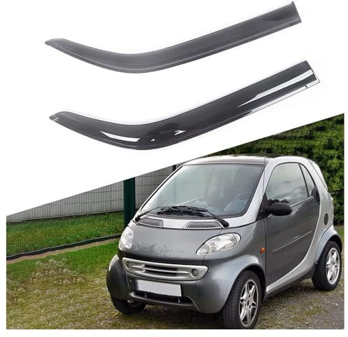 uULiit Auto Windabweiser Regenabweiser für Smart Fortwo 1998-2014,Windschotts TüR Seitenscheiben Regenabweisend Regenschutz Seitenfenster Visier Abweiser Auto Zubehör