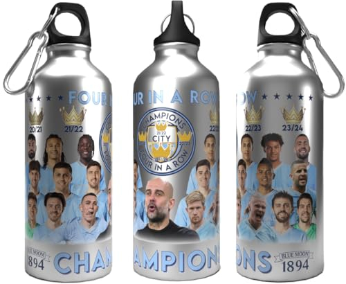 Partisan City League Champions 23/24 Team 2-Deckel Aluminiumflasche, Silber, 600 ml