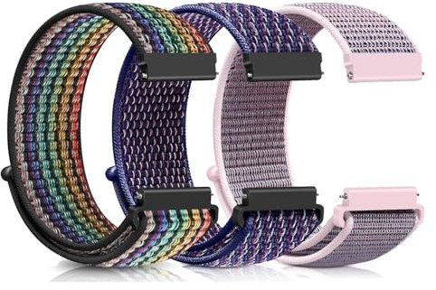 Ecogbd Bracelet de Montre en Nylon 16mm 18mm 19mm 20mm 22mm, Bracelet de sport réglable à libération rapide pour Homme Femme, Tissu souple respirant montre bracelet