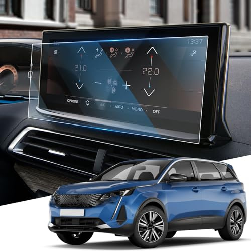 WEIPIN 10 zoll Navigation Panzerglas Schutzfolie für Peugeo-t 3008 5008 GT Line 2021 2022 2023 2024 Gehärtete glas Schutzfolie für Peugeo-t 5008 Zubehör Passend mit aus 9H Kratzfest