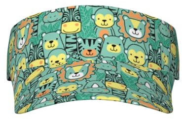 Animali con Cappelli a Foglia Visiera Parasole Cappello Visiera Regolabile per Sport solari per Uomo Donna