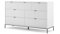 Vicco Sideboard Eliza, Kommodenschrank, Weiß, 140 x 81 cm mit 7 Schubladen