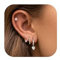 MILACOLATO 4 Paare Ohrringe Silber 925 Set für Damen Ohrringes Silber Stapelbar Piercing Ohr Gold Kleine Ohrstecker Creolen Ohrringe Set für Mehrere Ohrlöcher Rosa