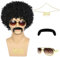 XINSUO vokuhila perücke herren, vokuhila perücke, perücke männer, 80er jahre outfit, 70er jahre kostüm, Geeignet Für Cosplay, Halloween, Kostümfeste Usw (Schwarz)