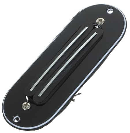 ifundom Gitarren-tonabnehmer mit Vorspule für Akustikgitarren und Zigarrenkistengitarren Single-coil-tonabnehmer mit Geflanschter Kunststoff-grundplatte für Einfache Oberflächenmontage