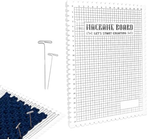 Juego de tablero de macramé, tablero de macramé para proyectos de pulsera, tablero de macramé con pines en forma de T, tabla para hacer pulseras para trenzar pulseras