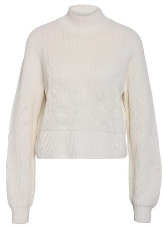 NOISY MAY NMDARA L/S HIGH Neck Knit FWD NOOS Frauen Strickpullover grau