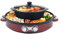 Charocean 2000W Hot Pot Elektrisch Hotpot Topf 220V Elektrogrill 2 in 1 Multifunktion Elektrische Grill Hot pot mit Abnehmbar Kochplatte, Elektrische Hot Pots für Wohnheim Zuhause (Rot)