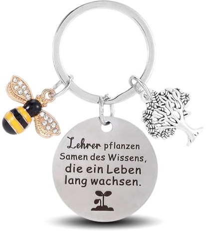 GooDengFull Geschenk Honig Schlüsselanhänger für Lehrerin Weihnachten