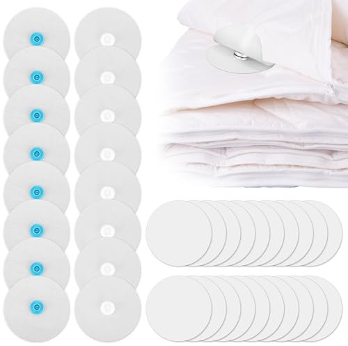 16 Druckknöpfe für Bettbezüge mit 20 Acryl-Aufklebern, Selbstklebend Schnallen Bettdeckenklammern Kunststoff zum Aufbügeln auf Bettdeckenverschlüsse Geeignet für Bettdecken Aller Stärken