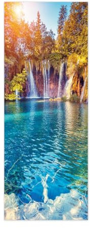 Türtapete selbstklebend TürPoster 3D Waldsee Türtapete Selbstklebend Fototapete Türfolie Poster Tapete Abnehmbar Wandtapete für Wohnzimmer Küche Schlafzimmer B77 x H200cm