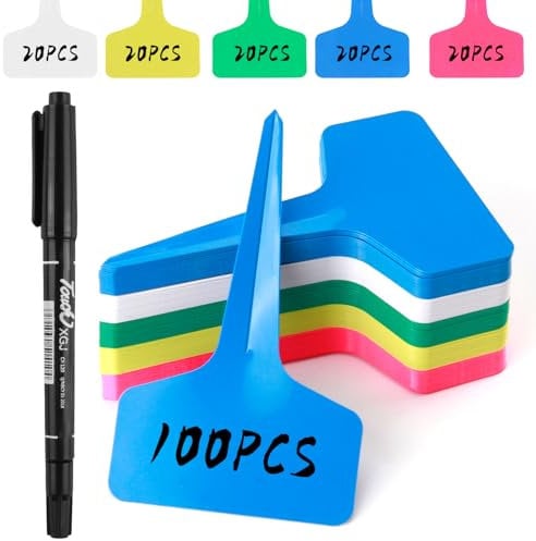 Etichette per piante da scrivere, 100 pezzi, colorate, per piante, per esterni, resistenti alle intemperie, per verdure, erbe, fiori