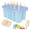 Bugucat Eisformen Silikon 10 Eisformen Eis am Stiel,Wiederverwendbar Popsicle Formen, BPA Frei, Ice Cream Mold mit Stiel, DIY Eiscreme Mold für Kinder und Erwachsene