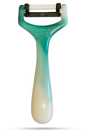 SMI Sparschäler Solingen Kartoffelschäler, Gemüseschäler, Universalschäler, Küchenschäler, Grün-Weiß – Präzises Schälen, Größe 15,5 cm